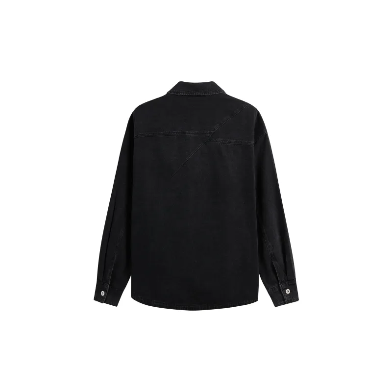 CHINISM Shirt Unisex Black Denim-1