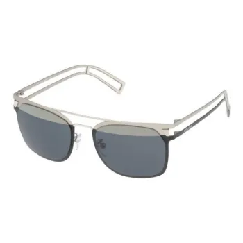 Police Metal Rectangular Sunglasses Women's Black