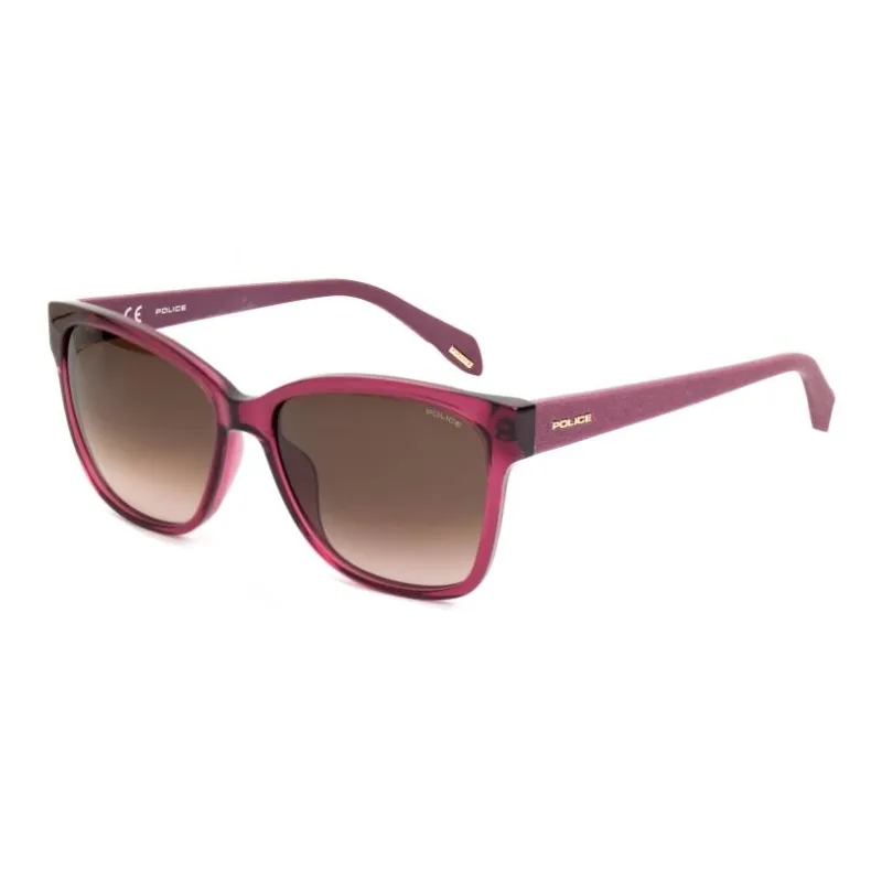 Police Square Sunglasses Women's Red-0