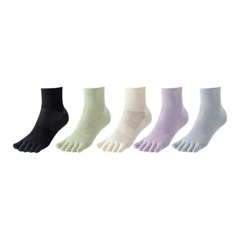MIIOW Mid Calf Socks Women's 5 Pack-9