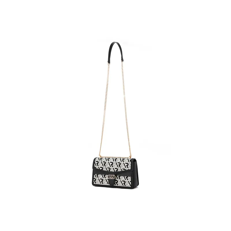 RED DRAGONFLY Fabric, Microfiber Synthetic Leather Shoulder Bag, Crossbody Bag Women's Black White-5
