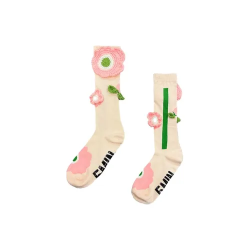 5min 1팩 베이지 여성 무릎 양말