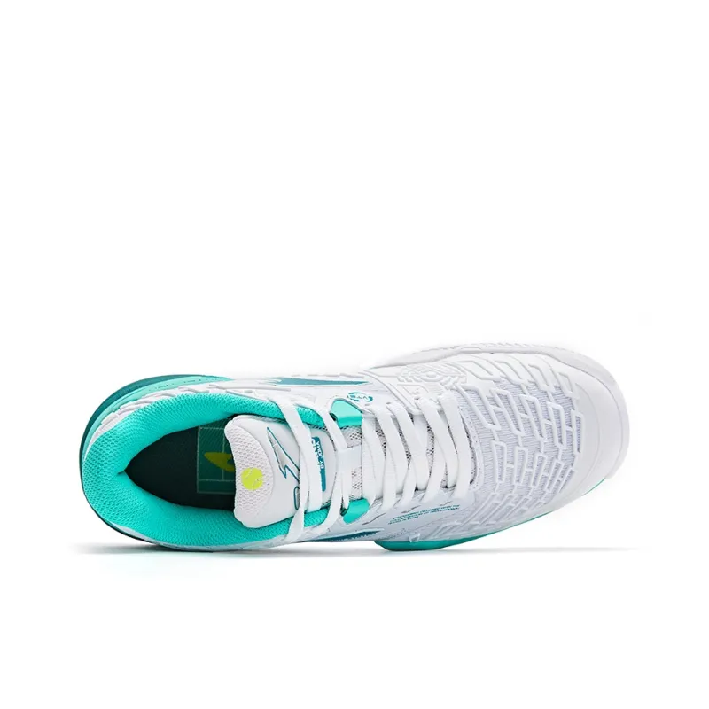 Joma Abrasion Resistant Low Top Professional Tennis Shoes Women's White/Green-3