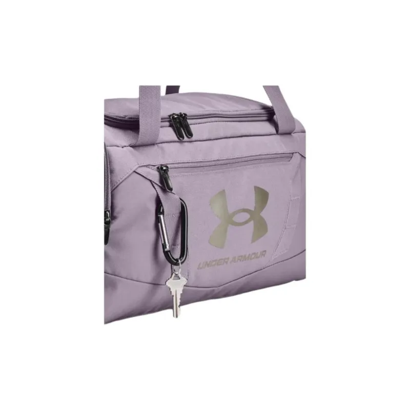 Under Armour Polyester Gym Bag, Handbag, Shoulder Bag, Crossbody Bag, Travel Bag Extra Small Unisex Violet Purple Gray-3
