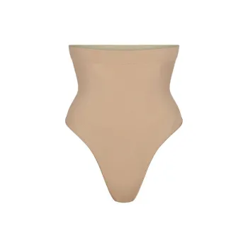 SKIMS SEAMLESS SCULPT HIGH WAISTED THONG Underpants Women's CLAY/White Earth Tone