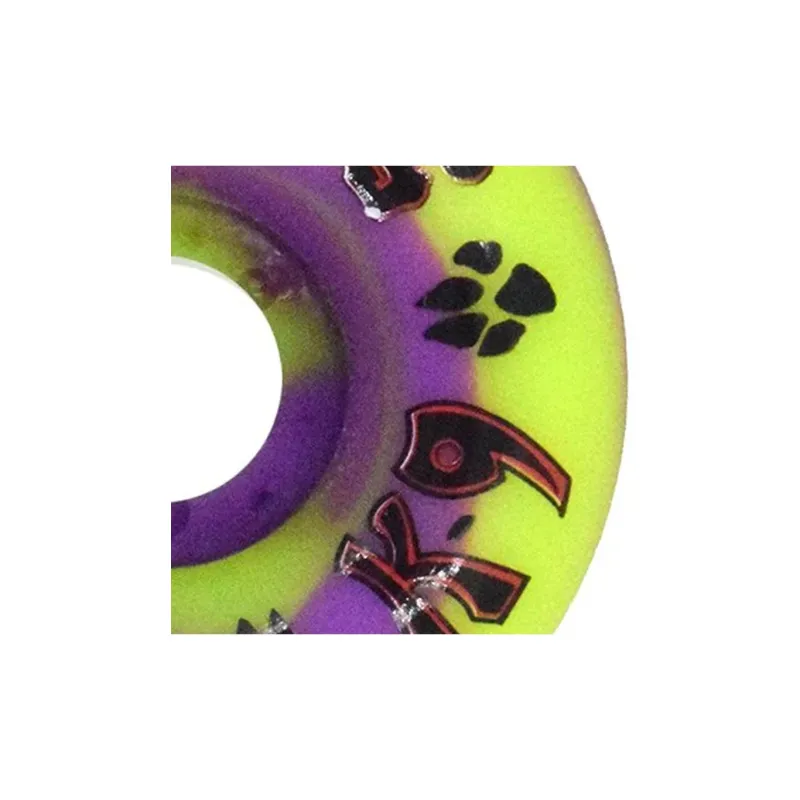 DOGTOWN Skateboard Wheels Land Surfboards 54mm X 99a-Purple/Yellow Swirl-3