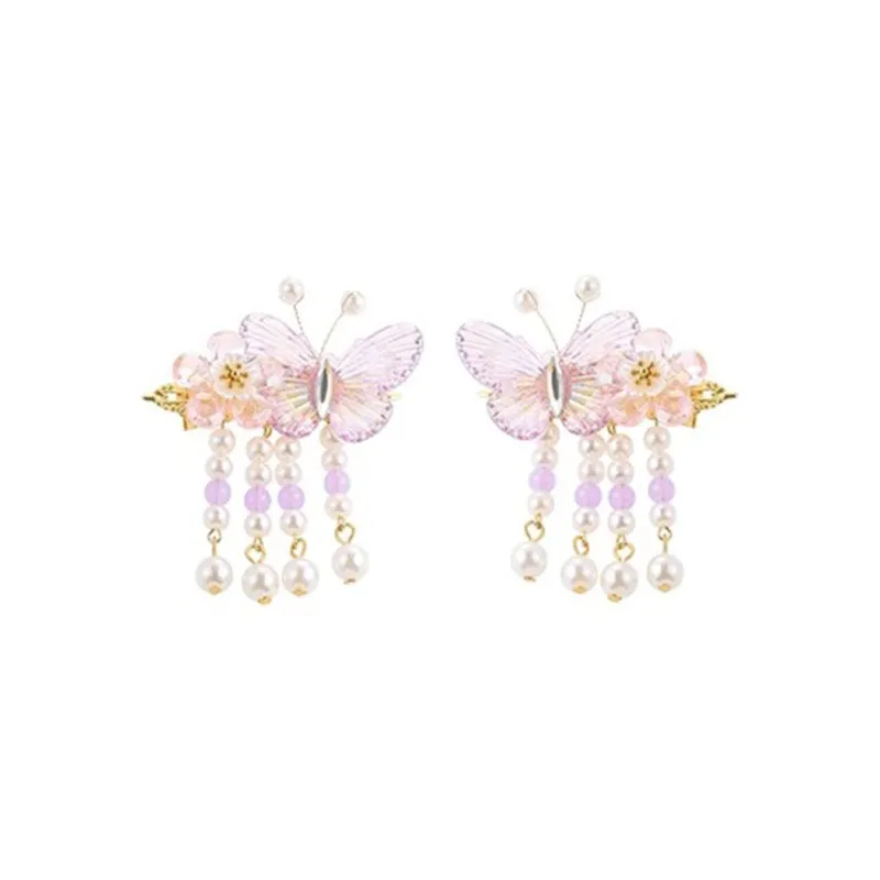 JianKai Alloy Acrylic Imitation Pearl Hair Clips Women's-2
