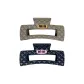 2 Pcs Plaid Mini Clips (10.5cm) Black+Gray Green