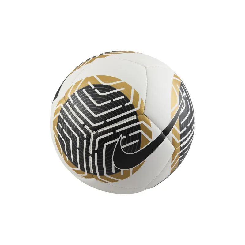 Nike Size 3, Size 4, Size 5 Soccer Rubber Machine Stitched Soccer Ball Unisex Black White Gold-1