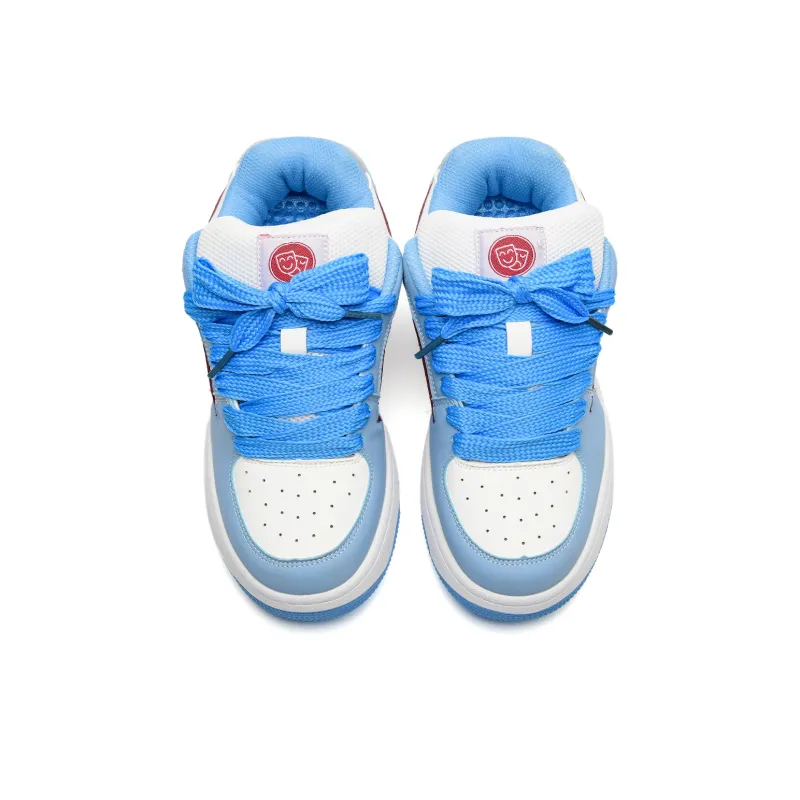 OAOQ Wear-resistant And Lightweight Low-Top Casual Shoes Unisex Light Moon-4