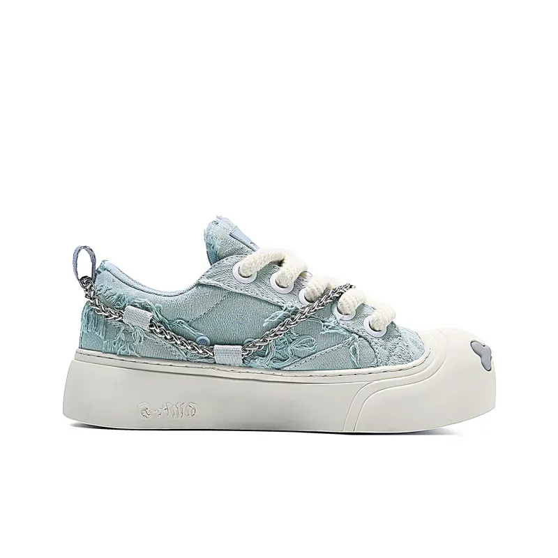 Q AND Coverage Slip Resistant Cushioning Abrasion Resistant Height Increasing Low Top Skateboard Shoes Unisex-2