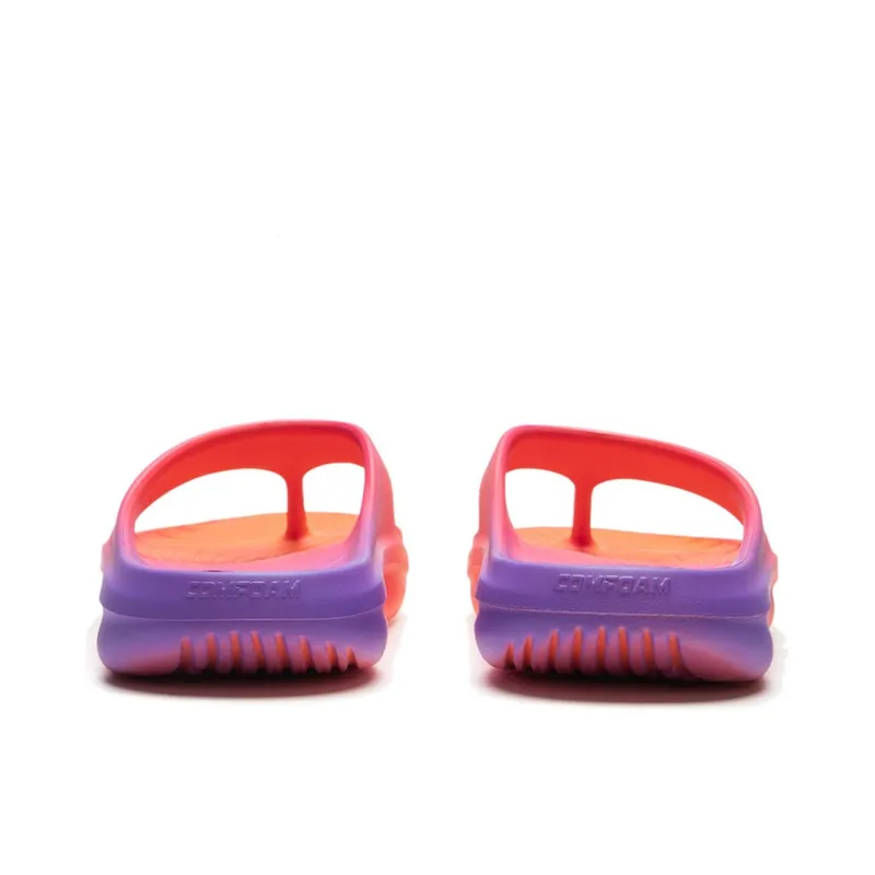 LOL x LiNing Abrasion Resistant Slip Resistant Flip Flops Unisex Orange Purple-4