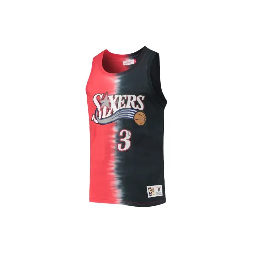 Mitchell Ness X NBA Philadelphia 76ers Basketball Jerseys Men Red/Black