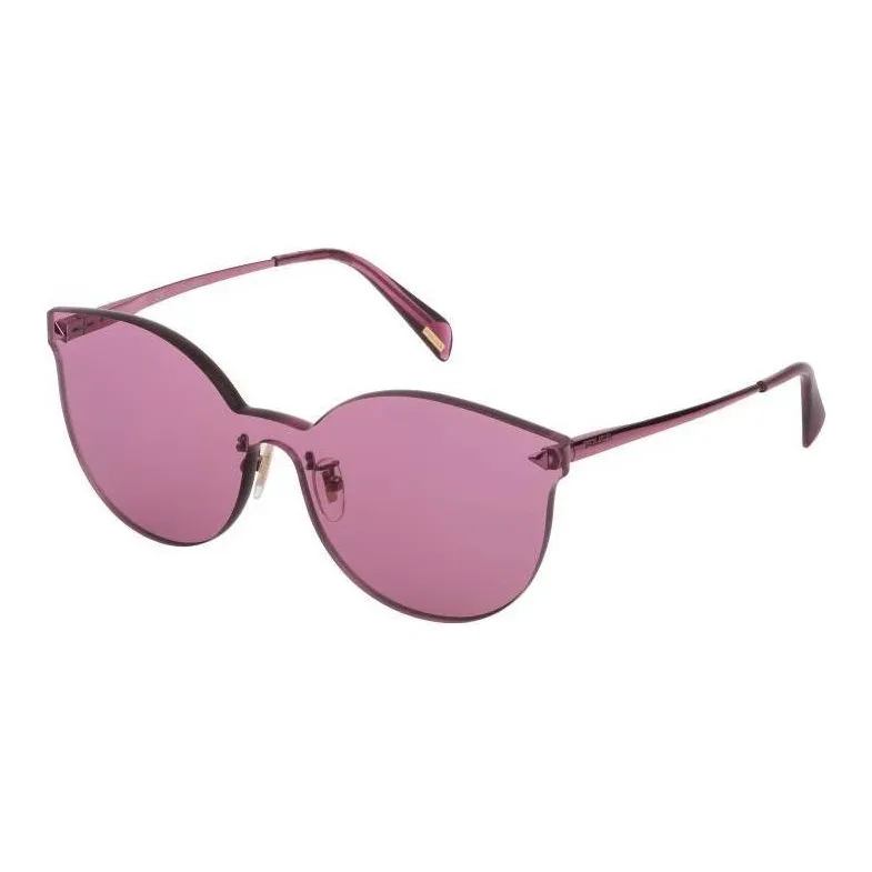 Police Stainless Steel, Plastic, Metal Irregular Shape Sunglasses Women's Purple-0