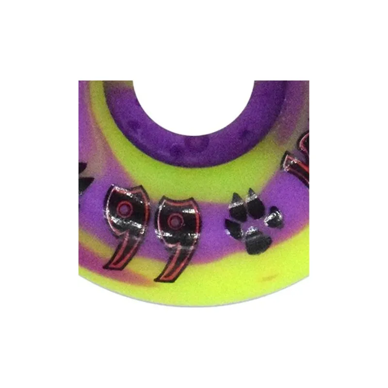 DOGTOWN Skateboard Wheels Land Surfboards 54mm X 99a-Purple/Yellow Swirl-1