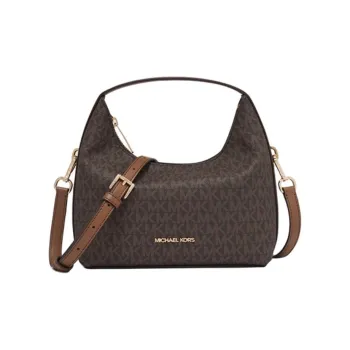 MICHAEL KORS Artificial Leather Crossbody One Shoulder Handbag Small Size Women's Dark Brown & Acorn Brown