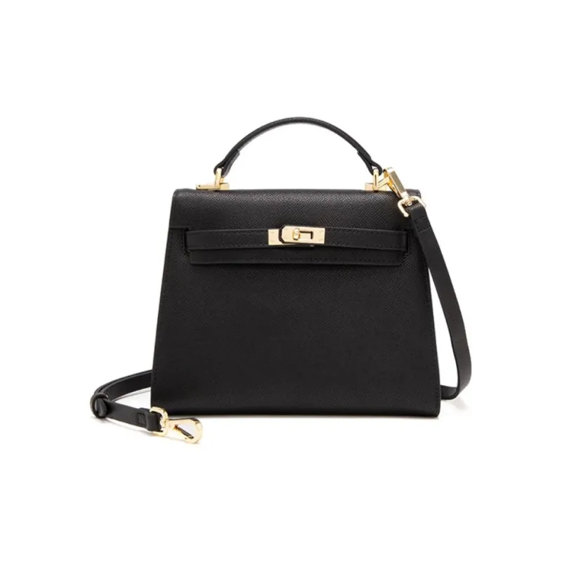 ELLE Leather Crossbody Bag Medium Size Women's White-9