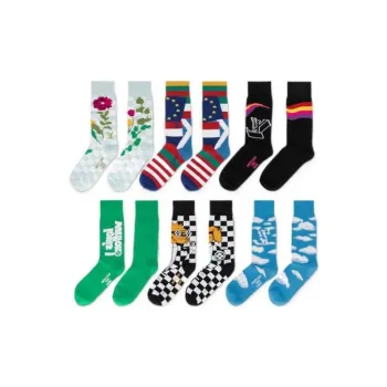 LOUIS VUITTON Knee High Socks Men's 6 Pack Multicolor