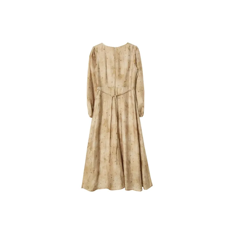 WESTLINK Long Sleeved Dress Women's Apricot-1