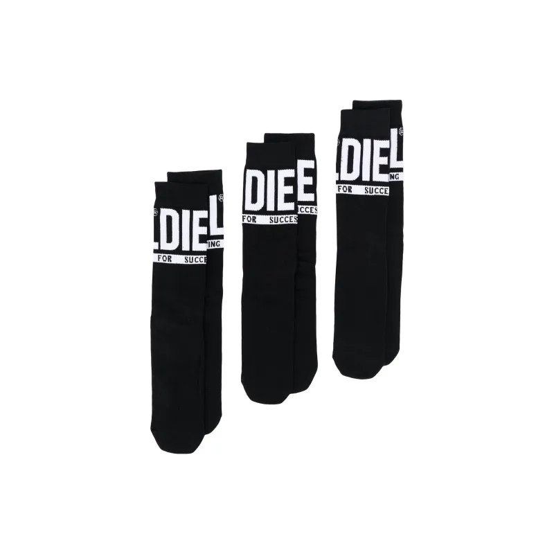 DIESEL Skm Ray Logo jacquard Socks Pack Of Three-6