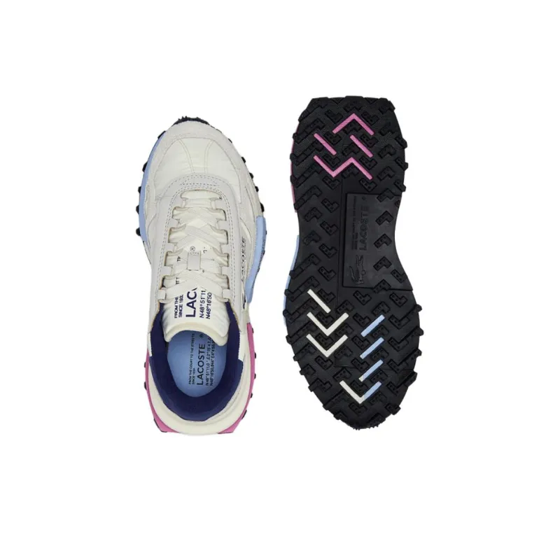 LACOSTE Wear Resistant Low Top Casual Shoes Women's Ecru-4