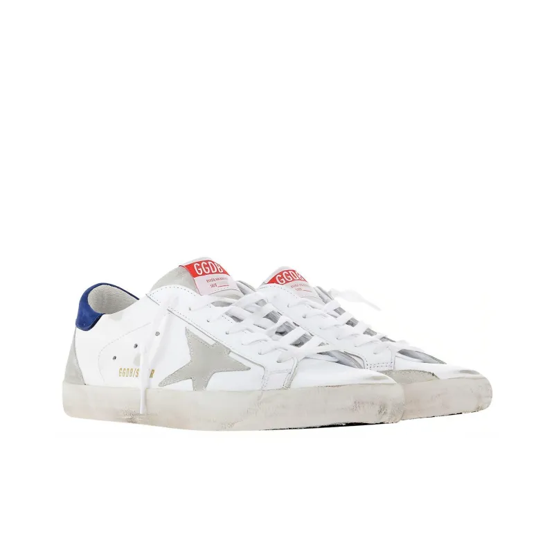 Golden Goose Super Star Low Top Casual Skateboard Shoes Men's White Distressed Style-2