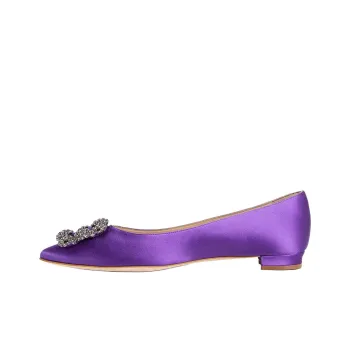 MANOLO BLAHNIK Hangisi Casual Single Shoes Women's Purple