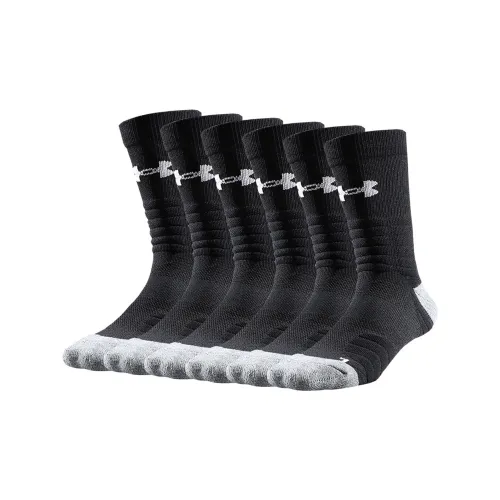 Under Armour Knee High Socks Unisex 1 Set 6 Pack Black