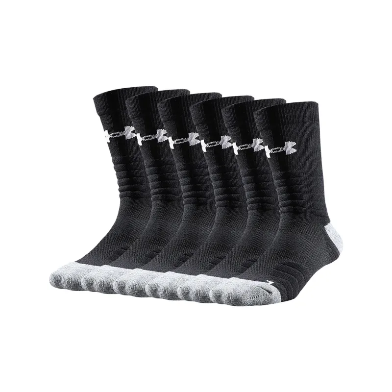 Under Armour Knee High Socks Unisex 1 Set 6 Pack Black-0
