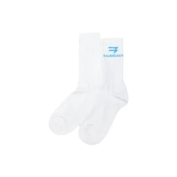 Balenciaga New Sporty Socks 'White/Light Blue'