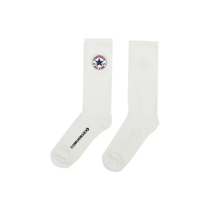 Converse Chuck Patch Mid Calf Socks Unisex 1 Pack White-0