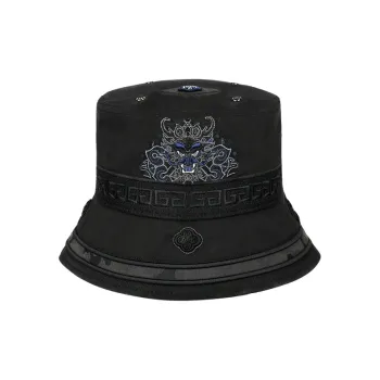 SWOFCARE Cotton Leather Metal Bucket Hats Unisex