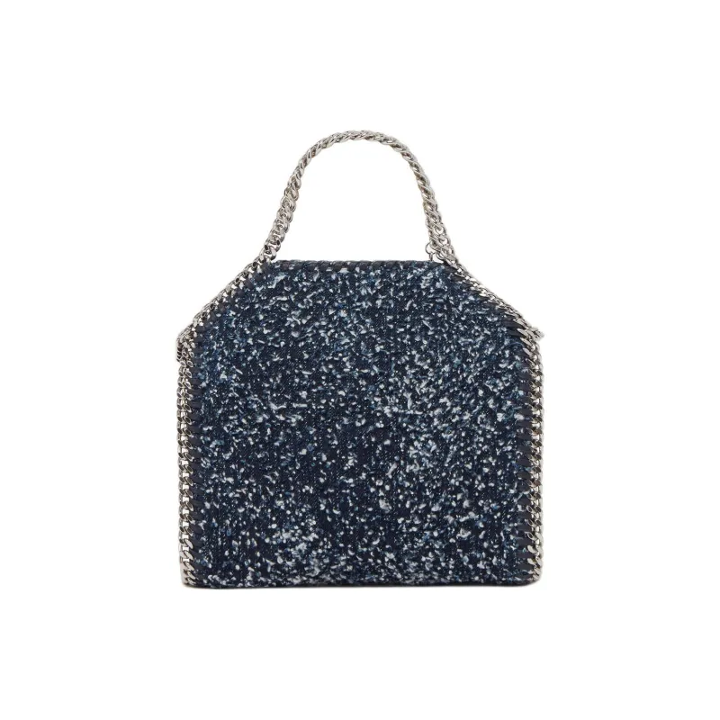 Stella McCartney Falabella Cotton Shoulder Bag Crossbody Bag Handbag Small Size Women's Spotted Blue-2