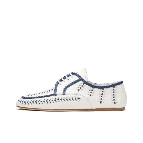 PRADA Men's Casual Shoes Women's Low-Top White/Cornflower Blue