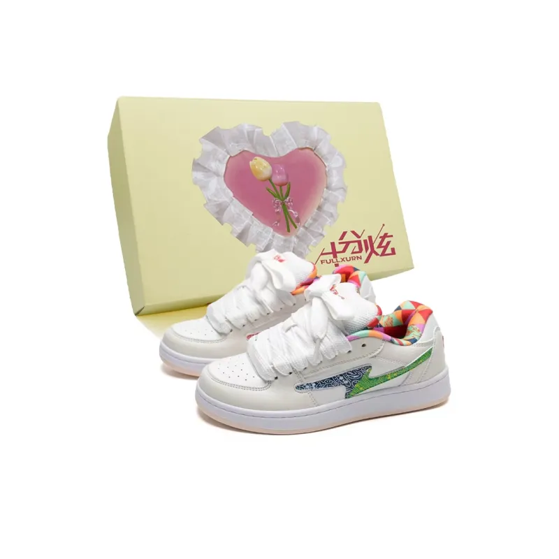 FULLXUAN Trendy Versatile, Vintage Casual Anti Slip Wear Resistant Low Top Skateboard Shoes Women's-2