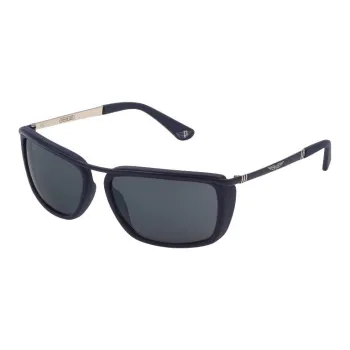 Police Metal Irregular Shape Sunglasses Men's Black