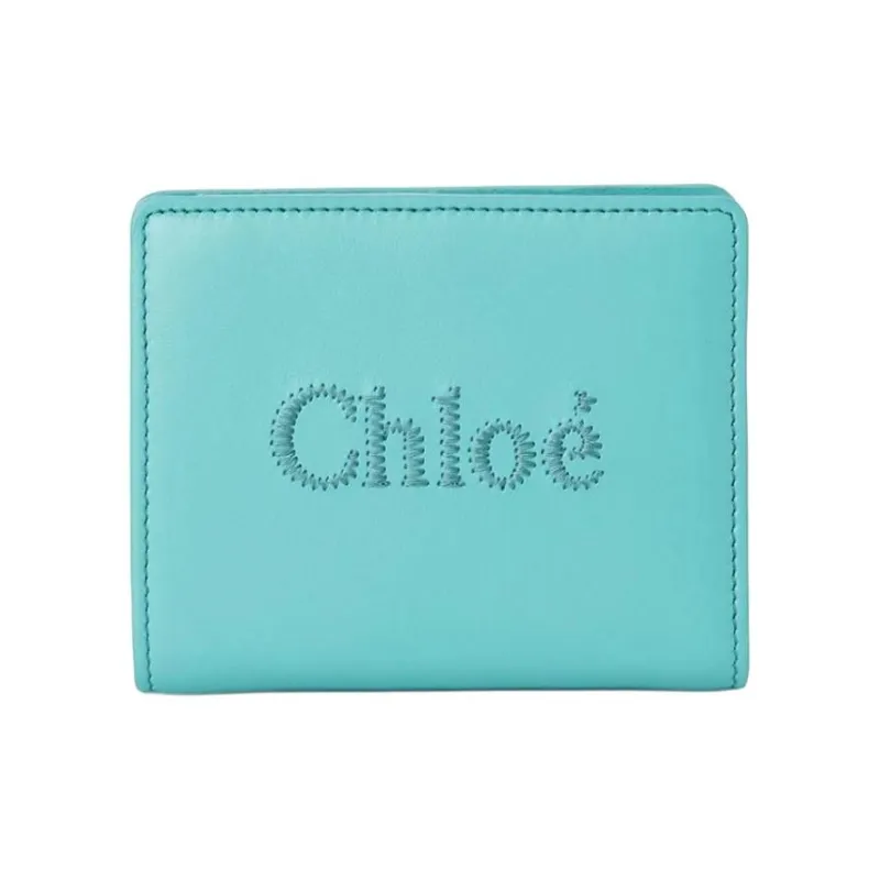 Chloe Calfskin Wallet Women's Green-0