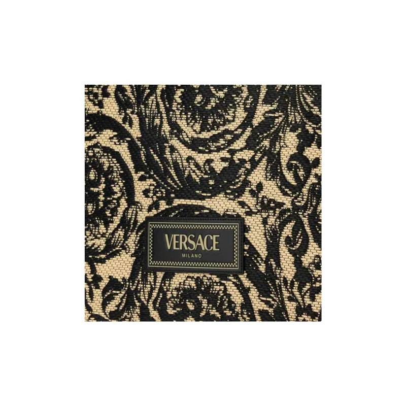 VERSACE Medium Barocco Athena Raffia Tote Bag-3
