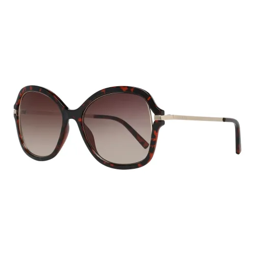GUESS Plastic Butterfly Sunglasses Women's Gold
