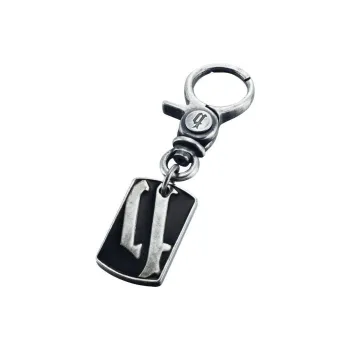 Police Stainless Steel Keychains Unisex Black