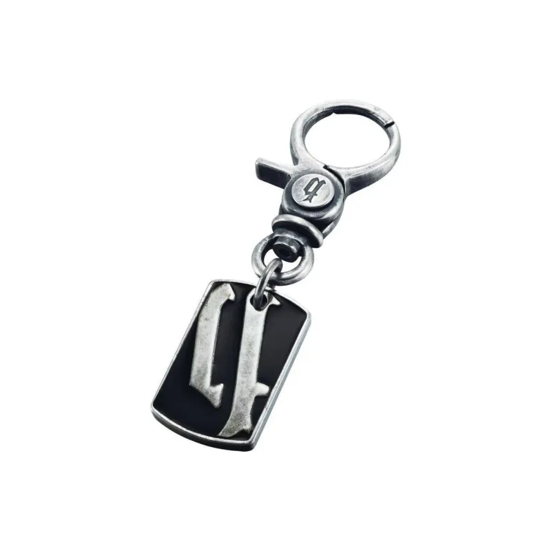 Police Stainless Steel Keychains Unisex Black-0