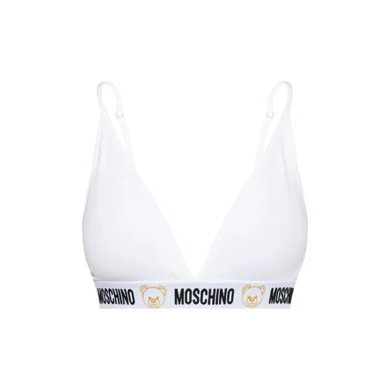 MOSCHINO Logo Band Triangle Bra-0