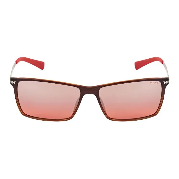 Police Injection Molded Rectangular Sunglasses Men's Red-1