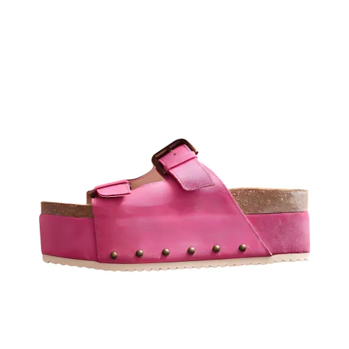 FREE PEOPLE Slide Slippers Women's Fuchsia