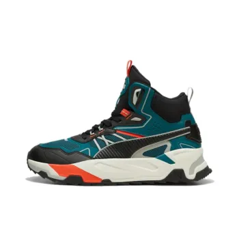 PUMA Trinity Abrasion Resistant Mid Top Outdoor Shoes Unisex Green Gray