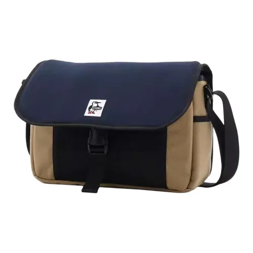 CHUMS Shoulder Bags Navy Blue With Light Brown Accents