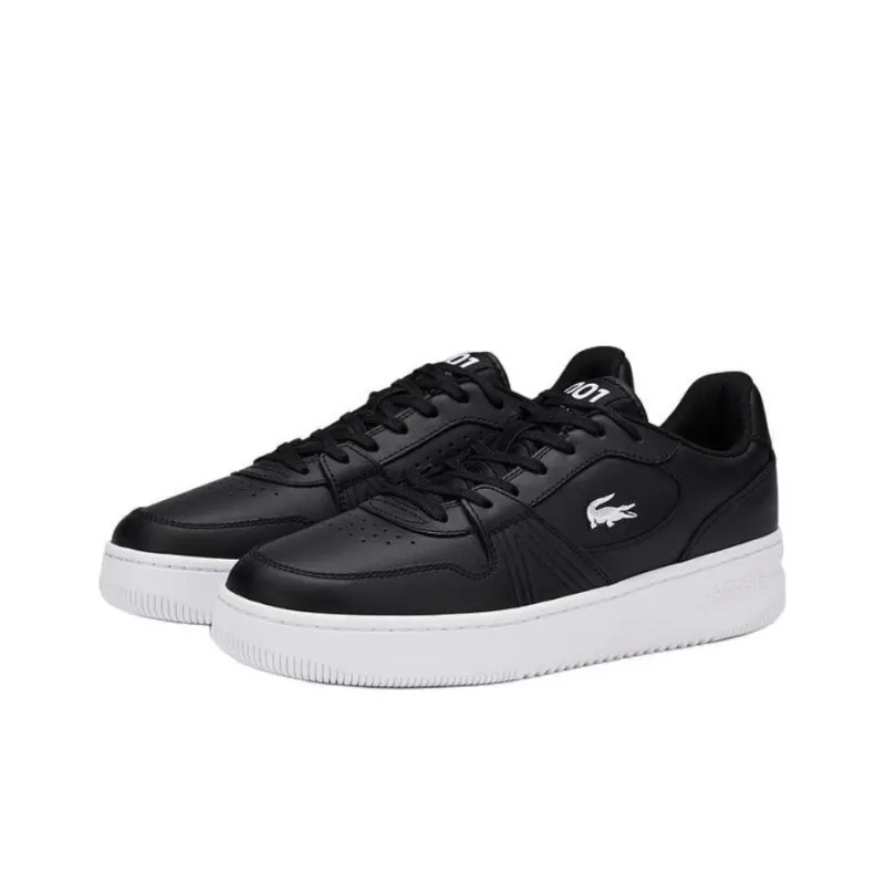 LACOSTE Slip Resistant Low Top Skateboard Shoes Men's Black-3