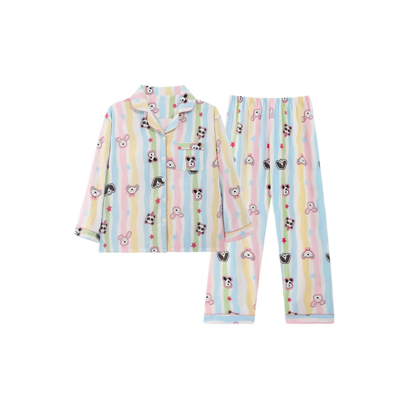 Qiao Ni Tong Pajama Set Women's Rainbow-0