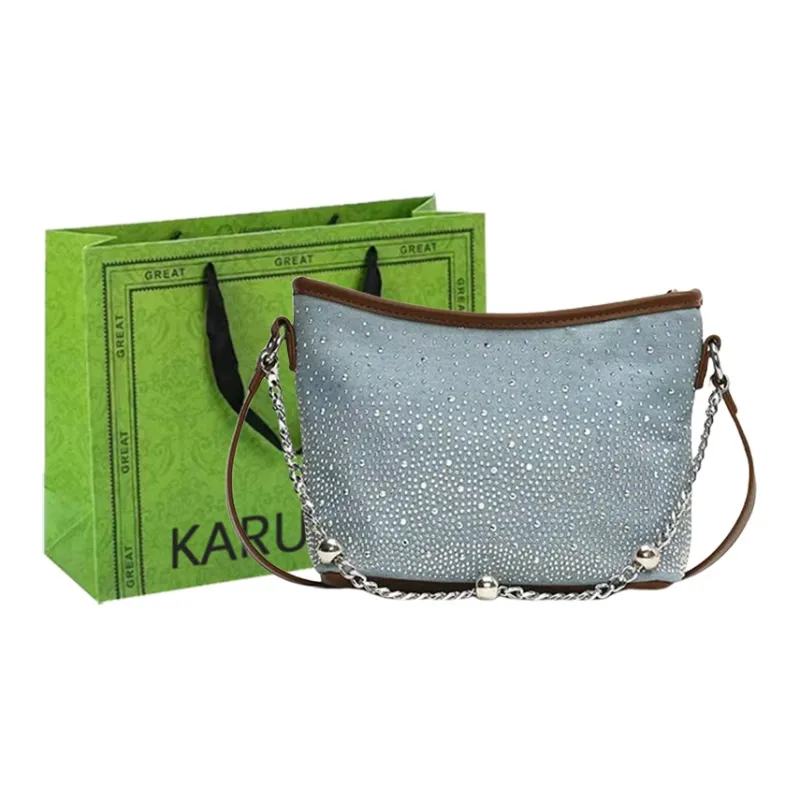 KARUISHA Denim Shoulder Bag Women's-5
