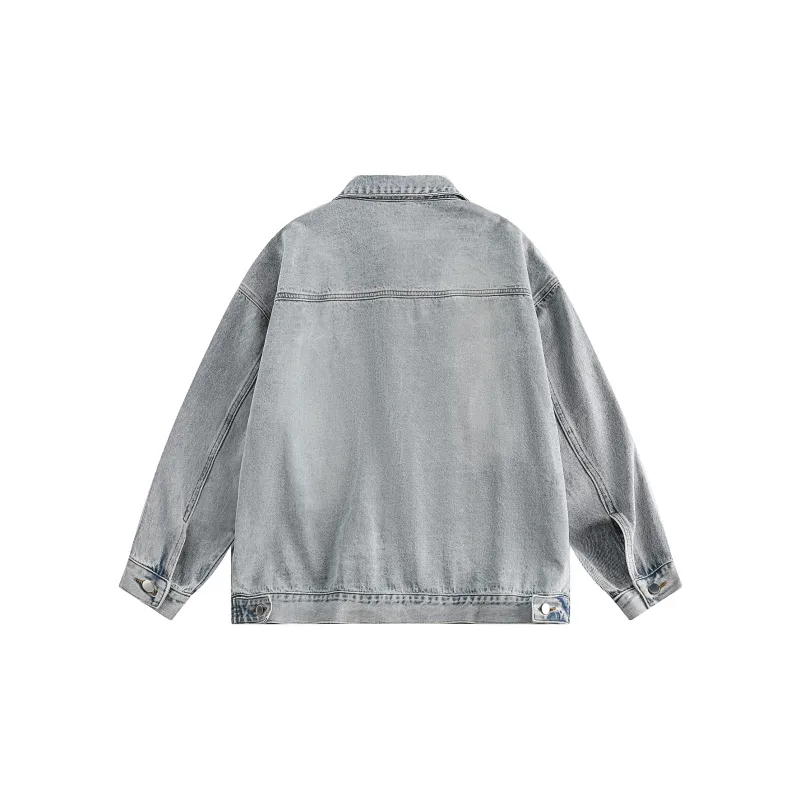 ROOMBOSE Denim Jacket Unisex Light Blue-1